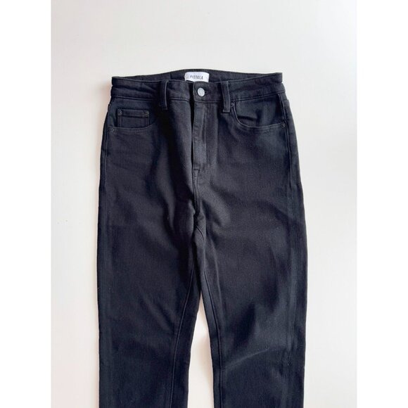 PISTOLA Teaghan Black Stretch High Rise Vented Cigarette Jeans, Size 27 - Picture 6 of 15